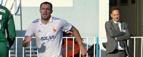 Miloš Exnar během zápasu FK Jaroměř - Nový Bor 1.11.2015, foto: Václav Mlejnek